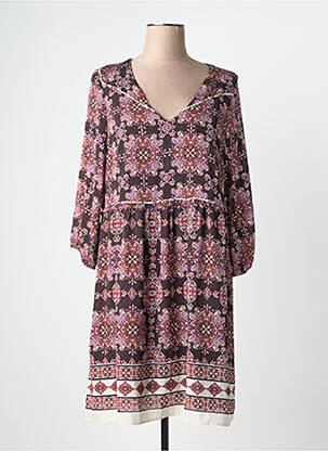 Rochie midi croială fluidă mâneci lungi violet IKKS femeie