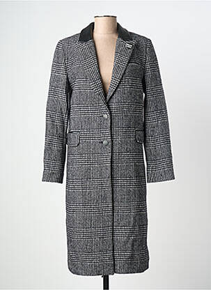 Palton lung negru IKKS femeie