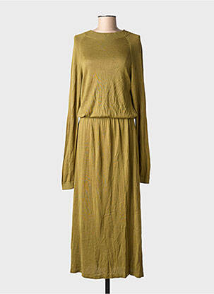 Rochie lungă mâneci lungi mâneci lungi verde KARMA KOMA femeie