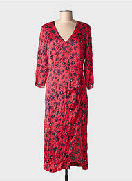 Rochie lungă mâneci lungi mâneci lungi roșu IKKS femeie
