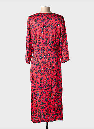 Rochie lungă mâneci lungi mâneci lungi roșu IKKS femeie