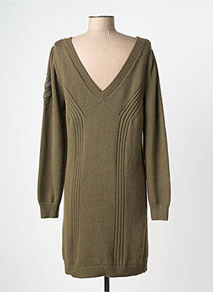 Rochie pulover elasticitate mâneci lungi verde IKKS femeie