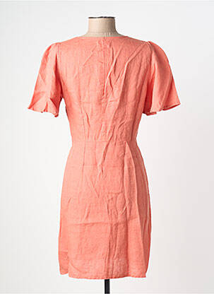 Rochie midi mâneci scurte mâneci scurte roz DES PETITS HAUTS femeie