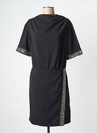 Rochie midi închidere cu fermoar la spate mâneci scurte negru IKKS femeie