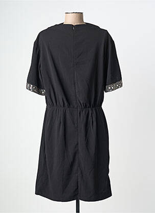 Rochie midi închidere cu fermoar la spate mâneci scurte negru IKKS femeie