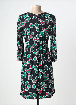 Rochie midi imprimeu floral mâneci lungi negru IKKS femeie
