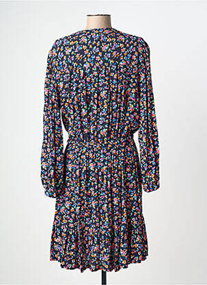 Rochie midi imprimeu floral mâneci lungi negru DES PETITS HAUTS femeie