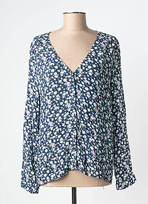Cămașă imprimeu floral mâneci lungi albastru DES PETITS HAUTS femeie