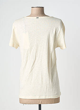 Tricou serigrafie mâneci scurte bej IKKS femeie
