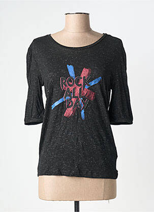 Tricou mâneci lungi mâneci lungi negru IKKS femeie