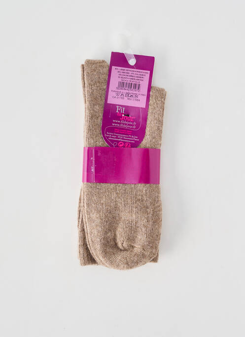 Șosete bej FIL DE JOUR unisex