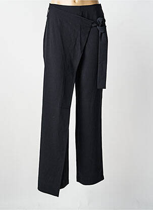 Pantalon drept talie cu cleme talie înaltă negru IKKS femeie