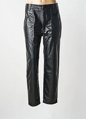 Pantalon slim talie înaltă talie înaltă negru REIKO femeie