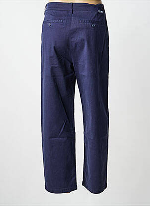 Pantalon chino țesătură poplin mărime normală albastru REIKO femeie