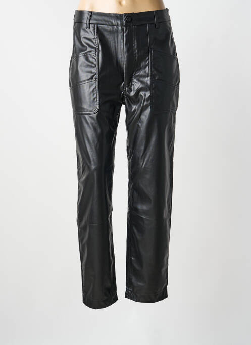 Pantalon slim elasticitate talie înaltă negru REIKO femme