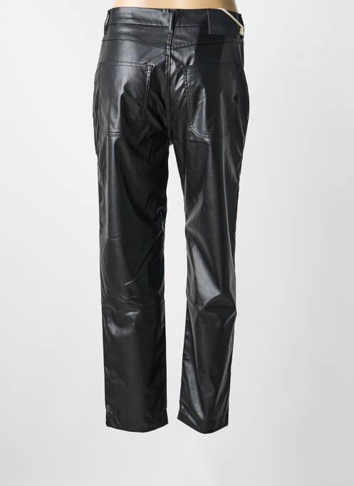 Pantalon slim elasticitate talie înaltă negru REIKO femme