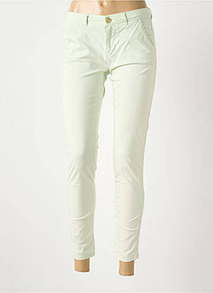 Pantalon 7/8 talie cu cleme mărime normală verde REIKO femeie