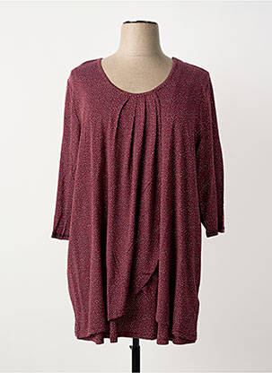 Top guler rotund mâneci 3/4 violet SHEEGO femeie