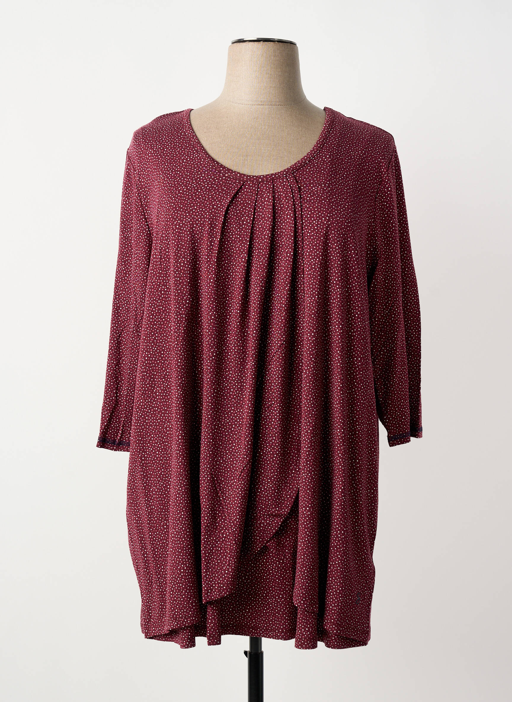 Top guler rotund mâneci 3/4 violet SHEEGO femeie