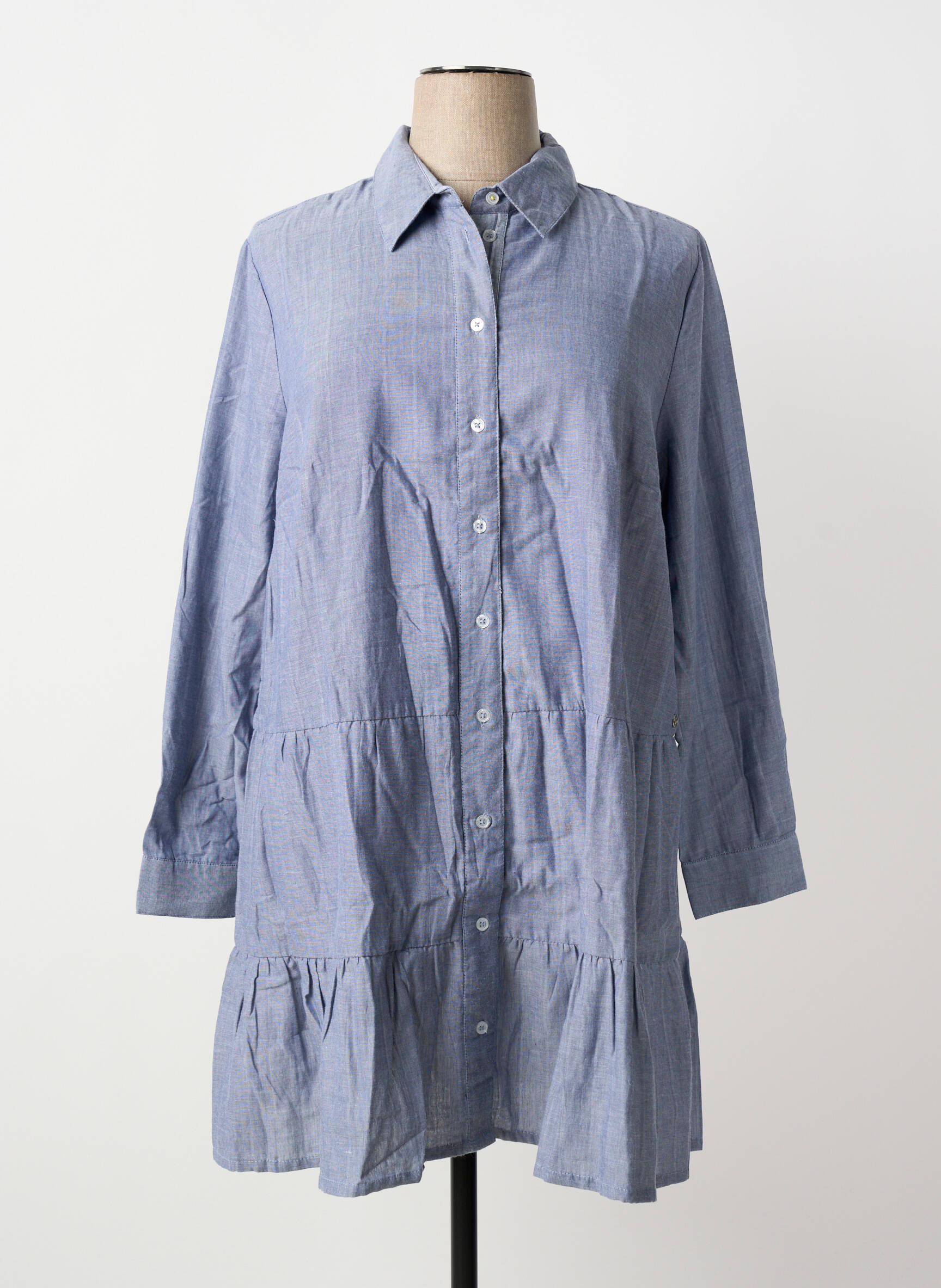 Rochie midi mâneci lungi mâneci lungi albastru SHEEGO femeie