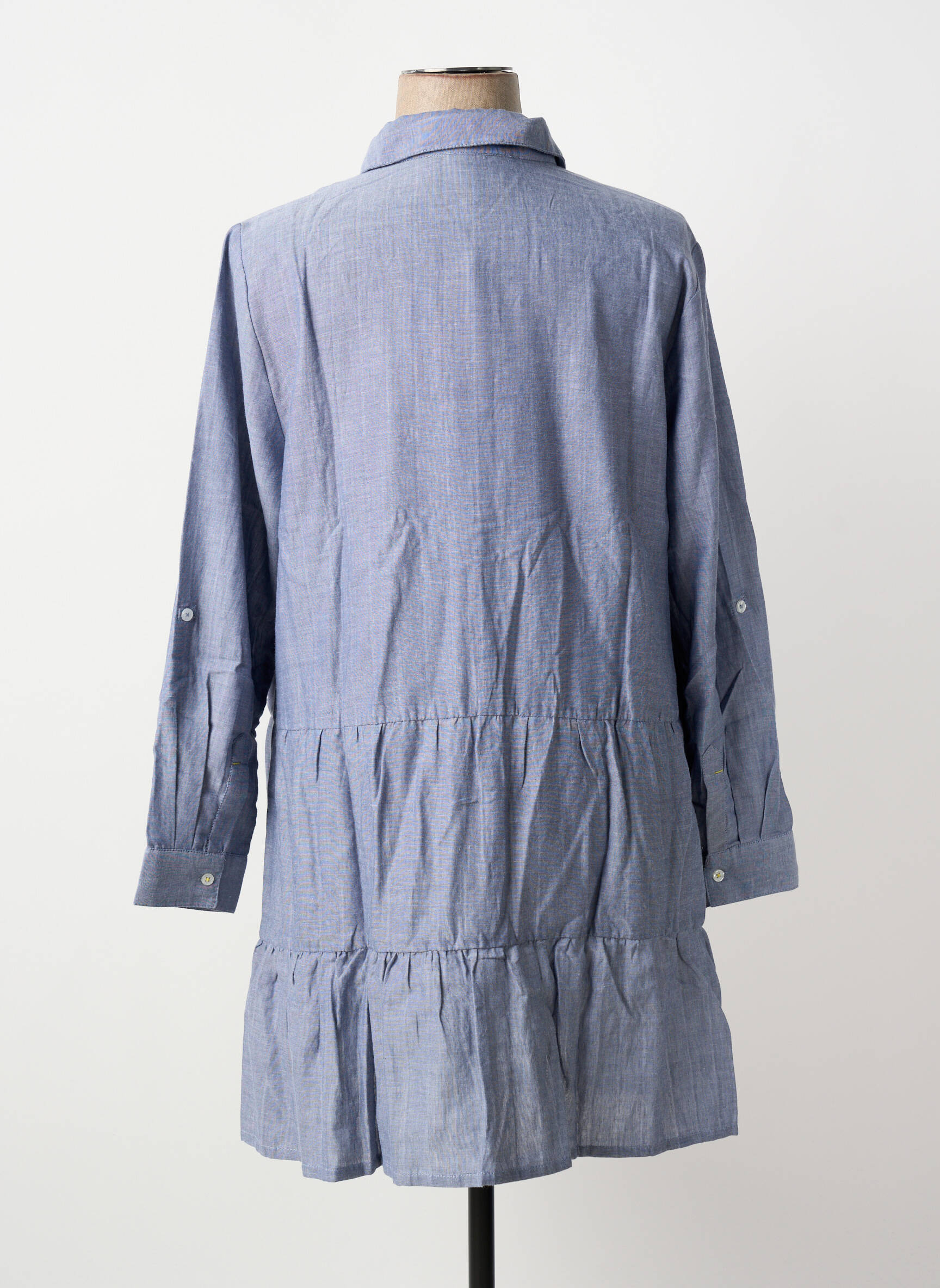 Rochie midi mâneci lungi mâneci lungi albastru SHEEGO femeie