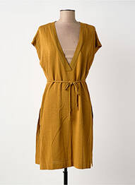 Rochie midi mâneci scurte mâneci scurte galben LE PETIT BAIGNEUR femeie