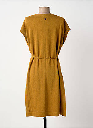 Rochie midi mâneci scurte mâneci scurte galben LE PETIT BAIGNEUR femeie