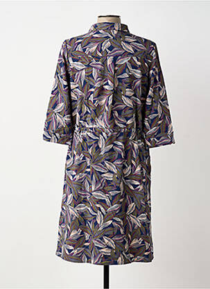 Rochie midi imprimeu floral mâneci lungi violet DAMART femeie
