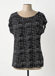 Top țesătură jersey mâneci scurte negru SHEEGO femme