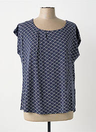 Top țesătură jersey mâneci scurte albastru SHEEGO femme