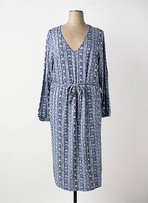 Rochie midi mâneci lungi mâneci lungi albastru SHEEGO femeie