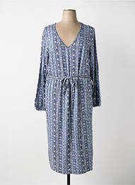 Rochie midi mâneci lungi mâneci lungi albastru SHEEGO femeie