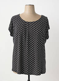 Top țesătură jersey mâneci scurte negru SHEEGO femme