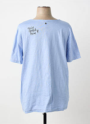 Tricou serigrafie mâneci scurte albastru SHEEGO femeie