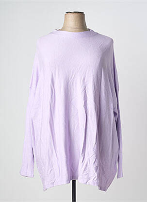 Pulover croială dreaptă mâneci lungi violet SHEEGO femeie