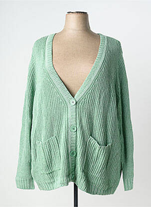 Vestă cu mâneci lungi verde SHEEGO femeie