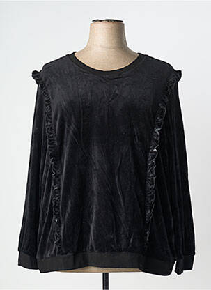 Pulover elasticitate mâneci lungi negru SHEEGO femeie