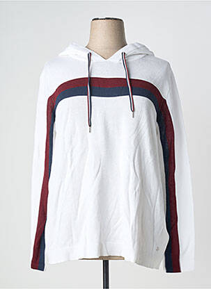 Hanorac cu glugă alb SHEEGO femeie