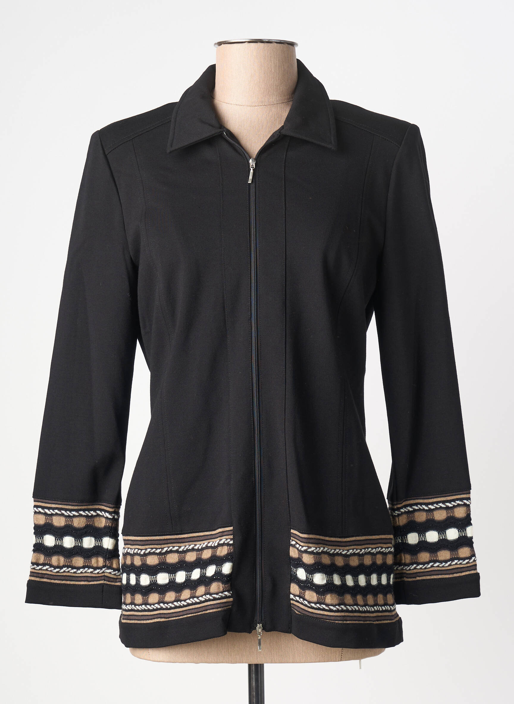 Jachete casual guler de bluză negru FRANCOISE F femeie