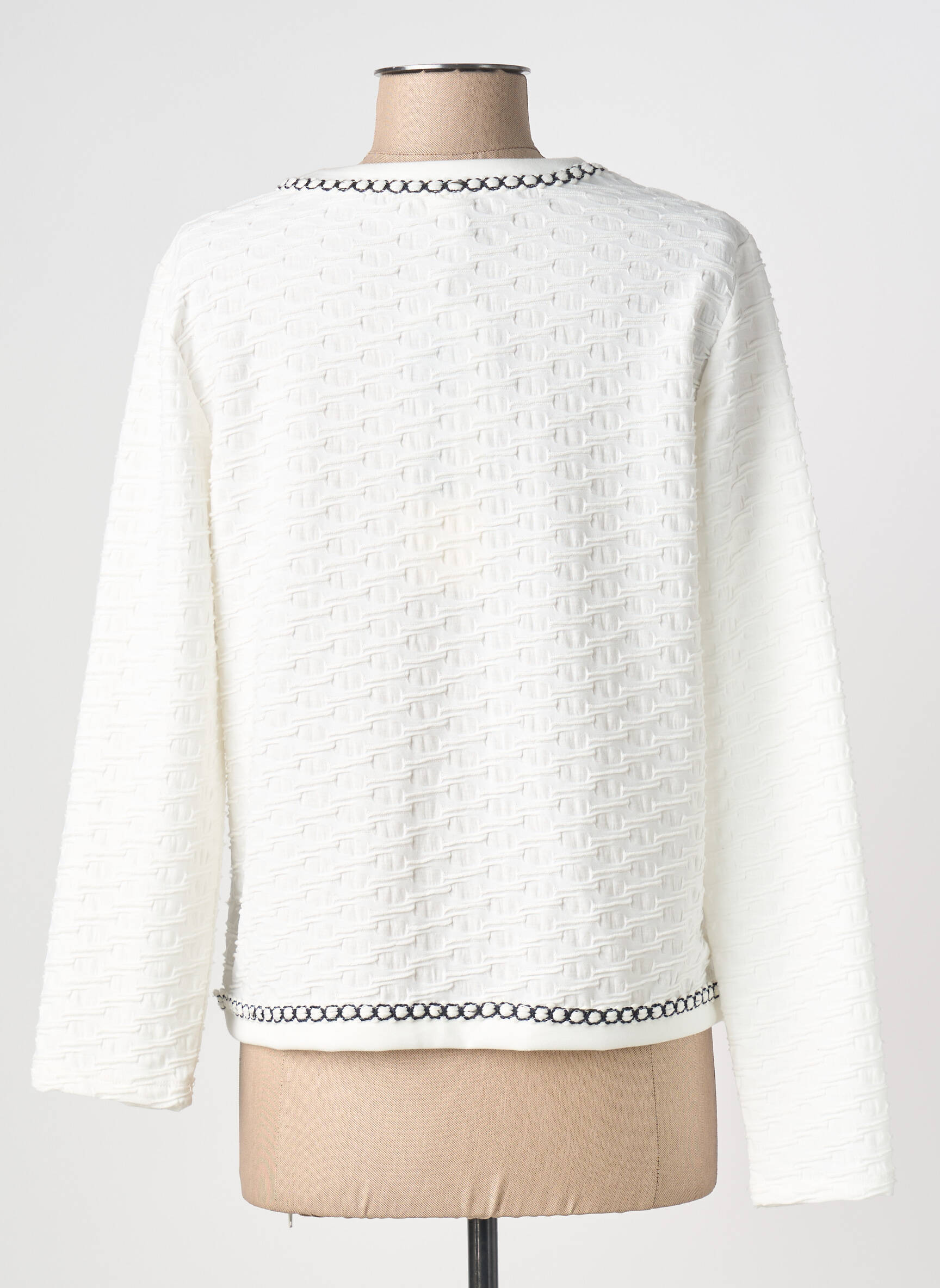 Jachete casual guler rotund alb BARBARA LEBEK femeie
