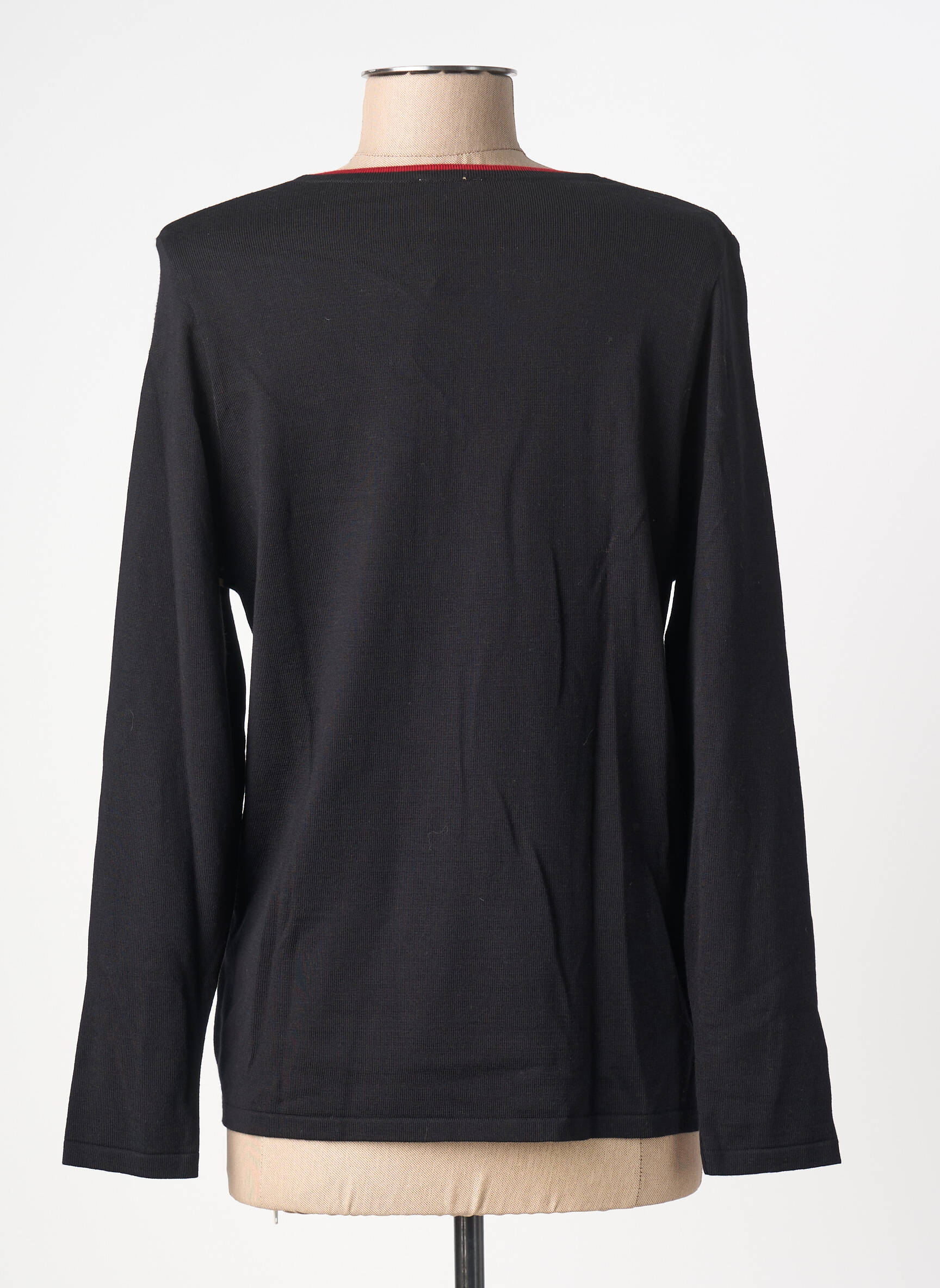 Top elasticitate mâneci lungi negru GUY DUBOUIS femeie