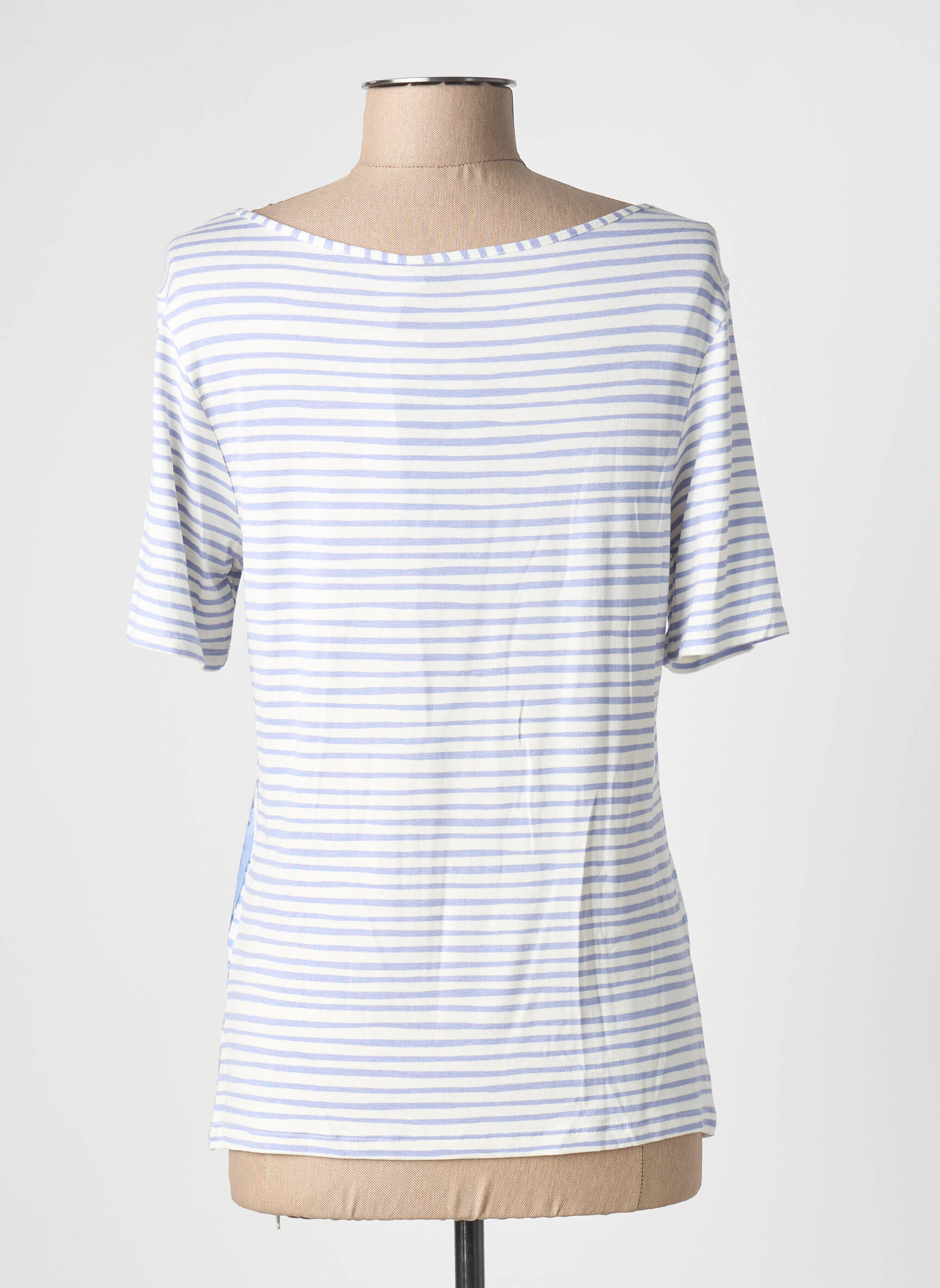 Tricou elasticitate mâneci scurte albastru BARBARA LEBEK femeie