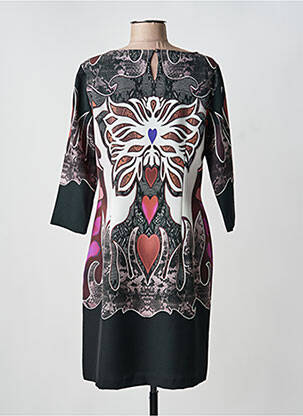 Rochie midi mâneci 3/4 mâneci 3/4 negru DIVAS femeie