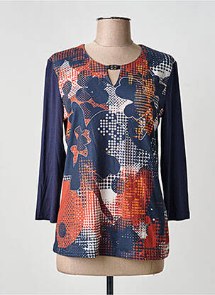 Tricou mâneci 3/4 mâneci 3/4 albastru BARBARA LEBEK femeie
