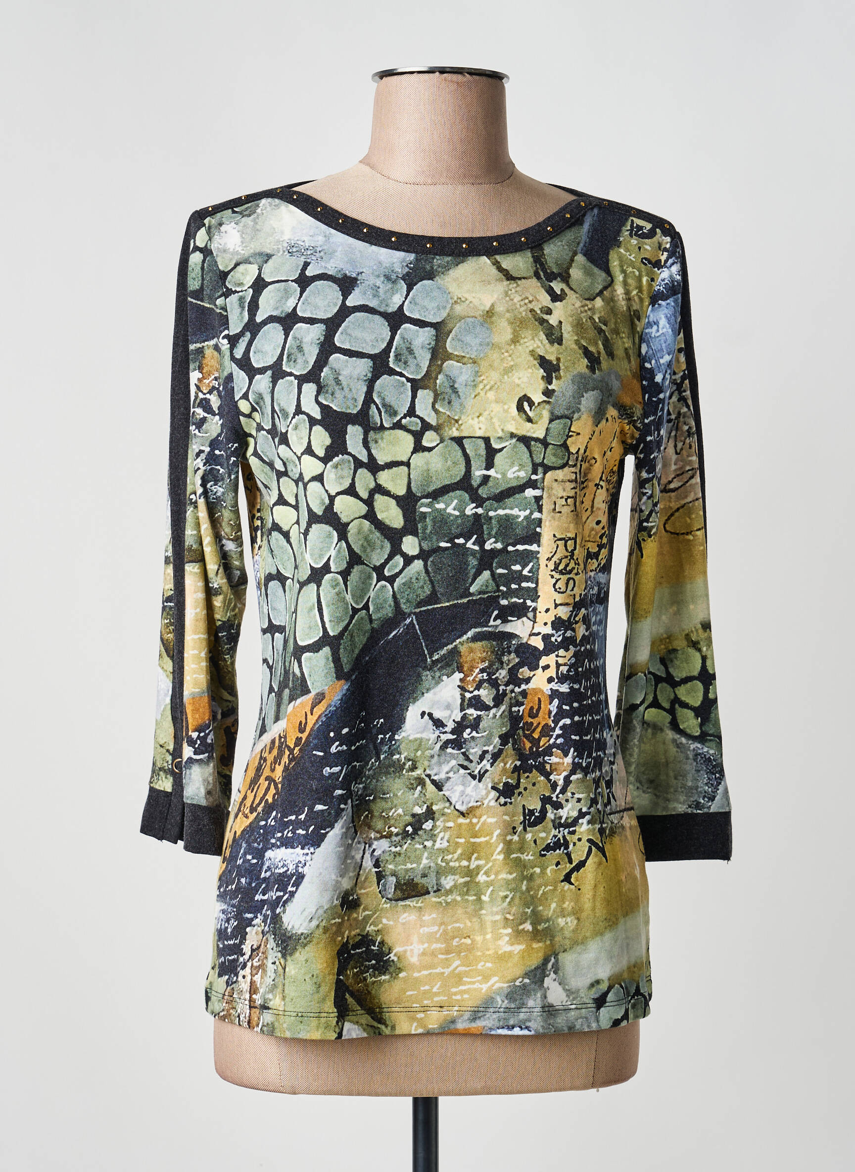 Tricou mâneci 3/4 mâneci 3/4 galben DOLCEZZA femeie