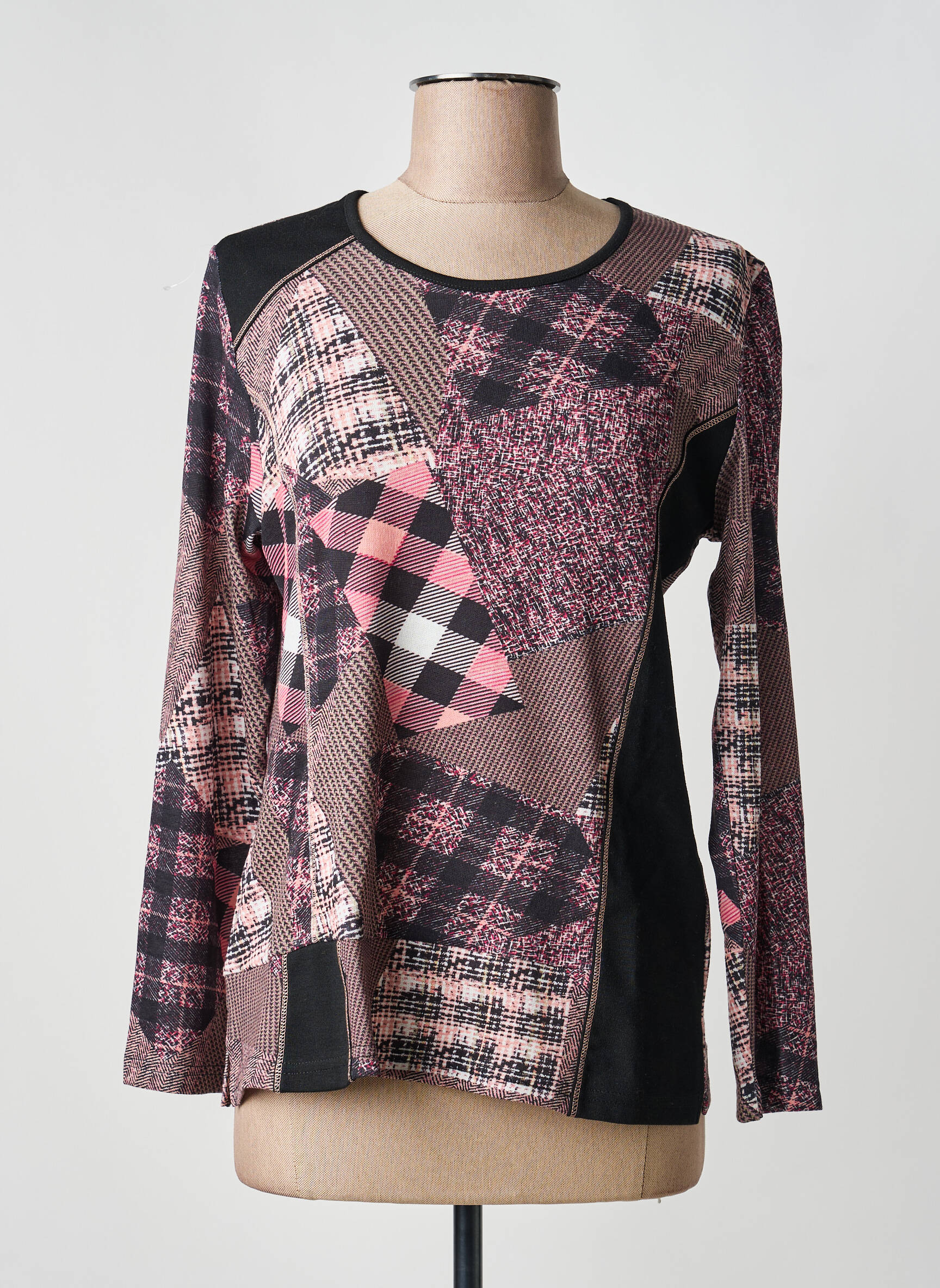 Tricou mâneci lungi mâneci lungi roz GUY DUBOUIS femeie