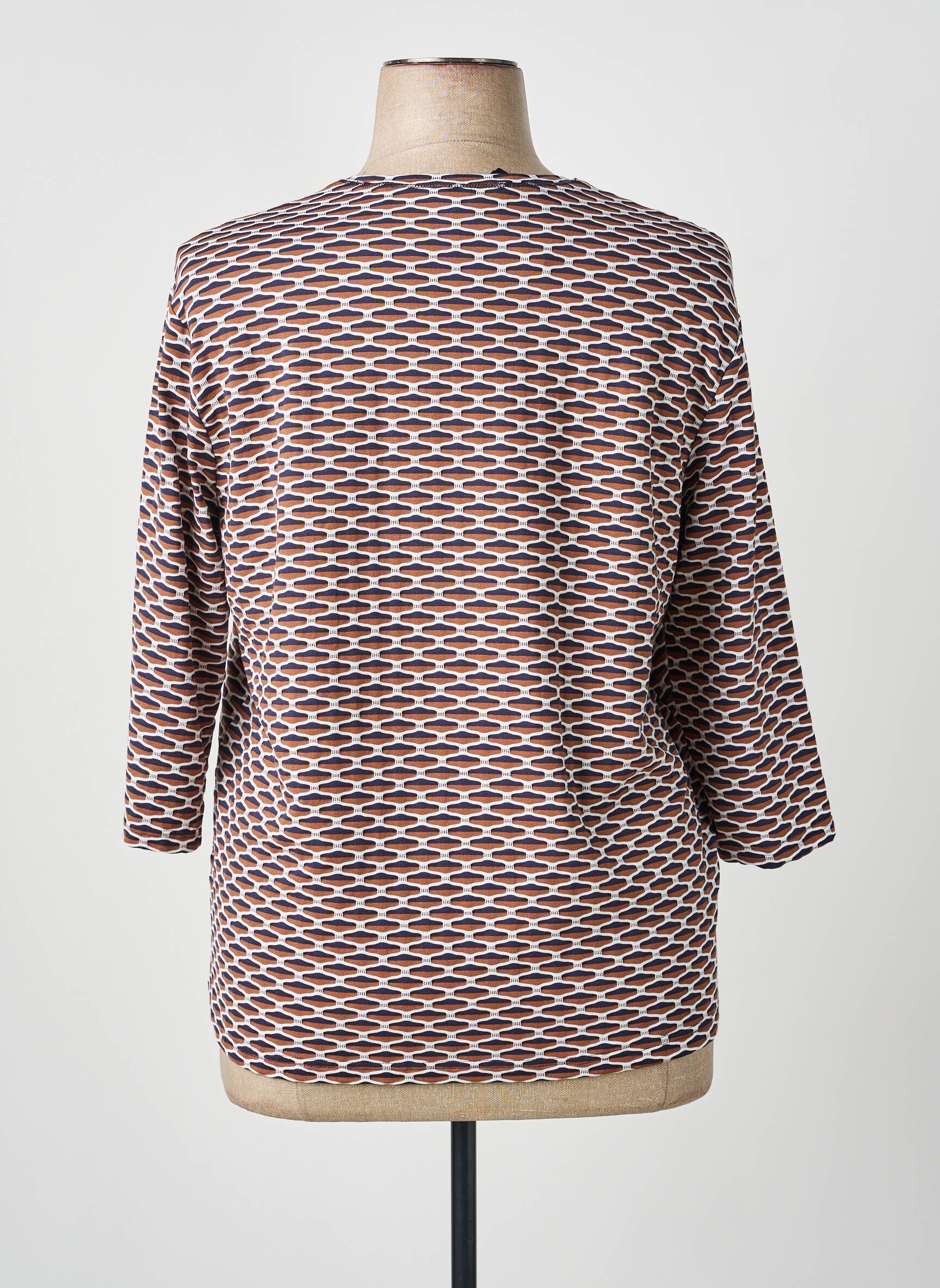 Tricou mâneci 3/4 mâneci 3/4 maro FRANK WALDER femeie