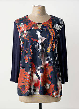 Tricou mâneci 3/4 mâneci 3/4 albastru BARBARA LEBEK femeie