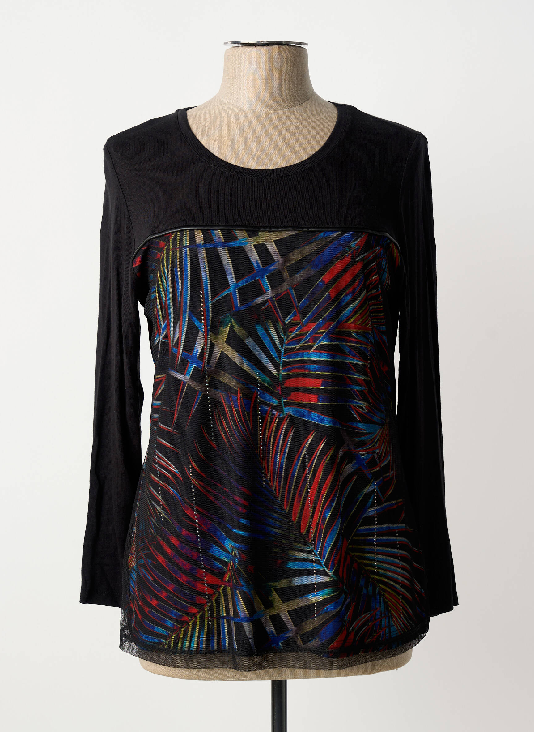 Tricou mâneci lungi mâneci lungi negru GUY DUBOUIS femeie