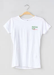 Tricou serigrafie mâneci scurte alb PAM PLING femme